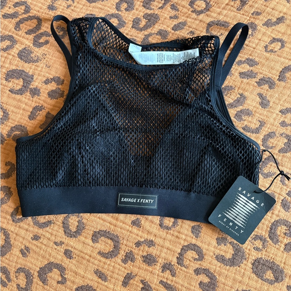 Savage X Fenty Black Mesh Bra Intimates & Sleepwear